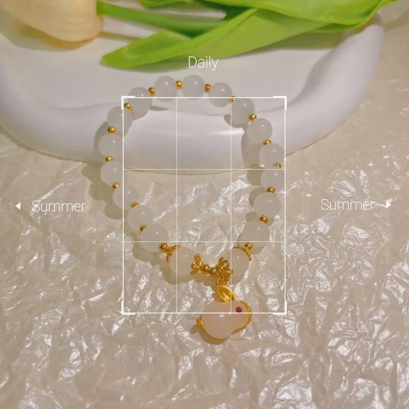 Bracelet Blanc Haute Beauté pour Femmes - Meilleur Ami de l'Étudiante