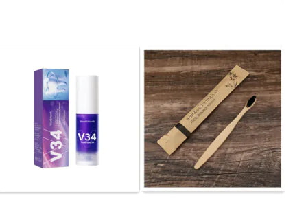 Mousse de Nettoyage Dentaire V34 Blanchiment et Soin des Gencives, Anti-jaunissement et Anti-Taches Dentifrice
