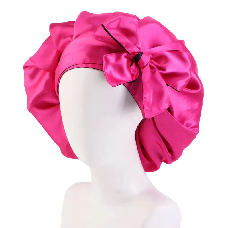 Bonnet de Soin des Cheveux pour Femmes en Satin Double Tendance