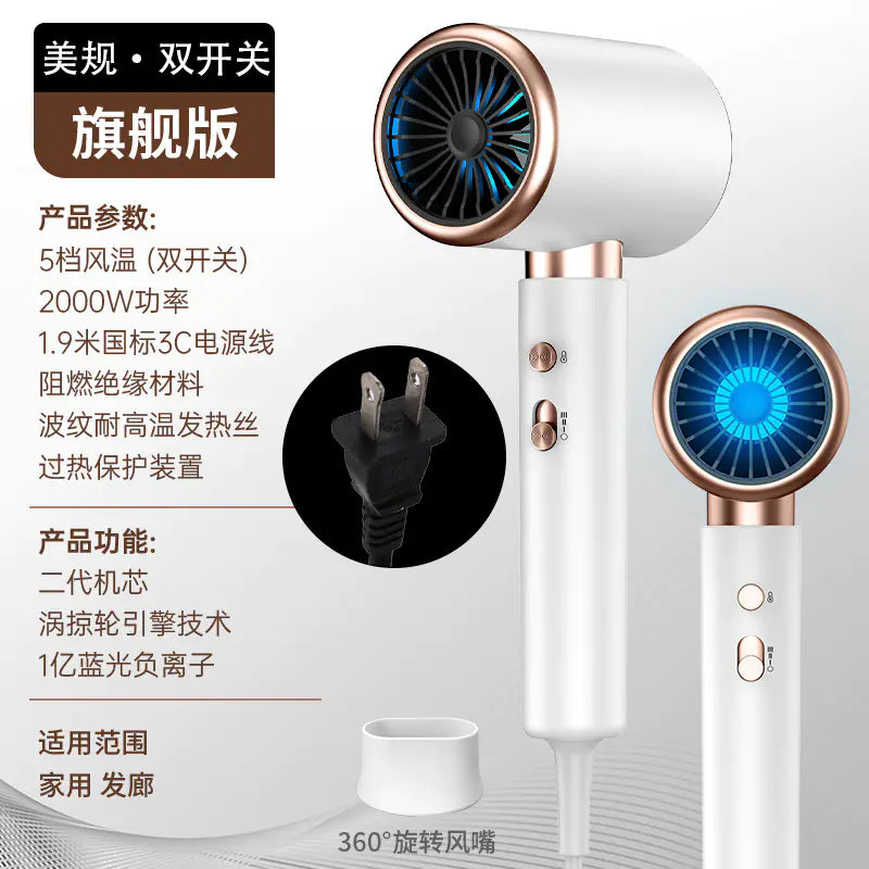 Strong High-Speed Hair Dryer with Ionic Care (Home Use)
