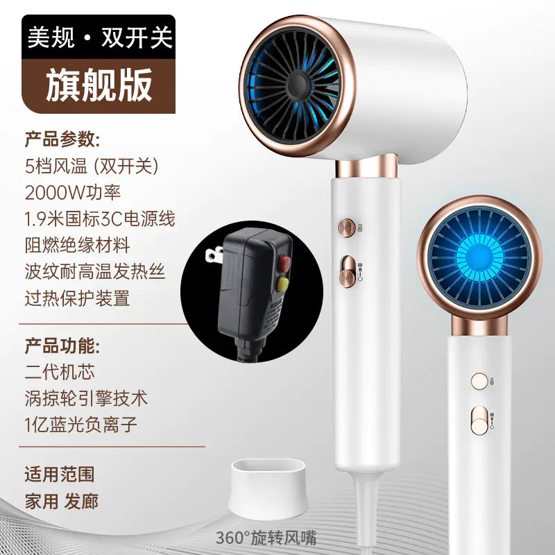 Strong High-Speed Hair Dryer with Ionic Care (Home Use)