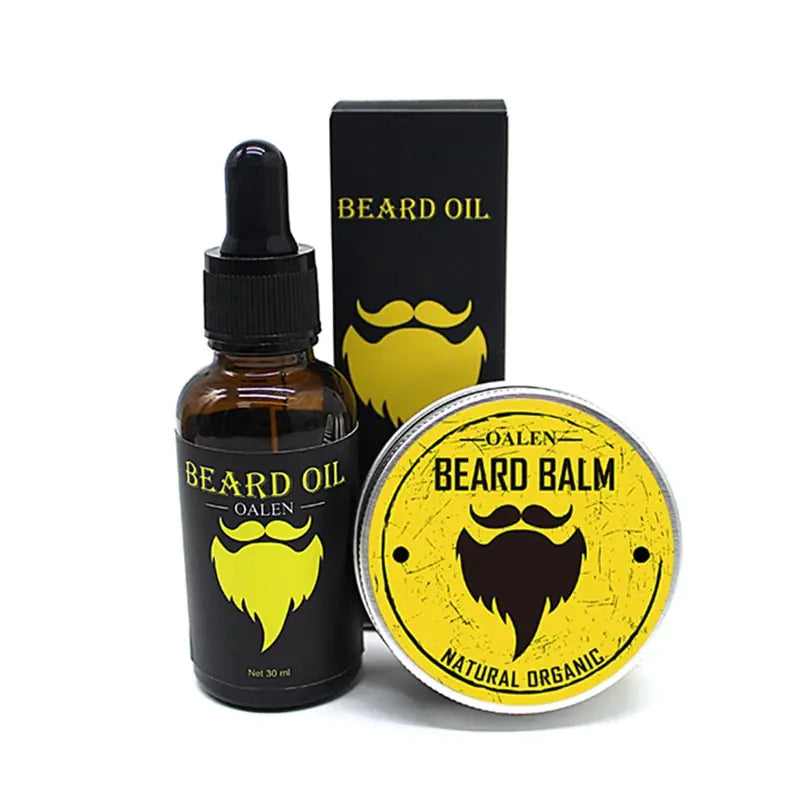 Kit de soins de barbe pour hommes avec baume et huile pour la barbe