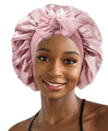 Bonnet de Soin des Cheveux pour Femmes en Satin Double Tendance