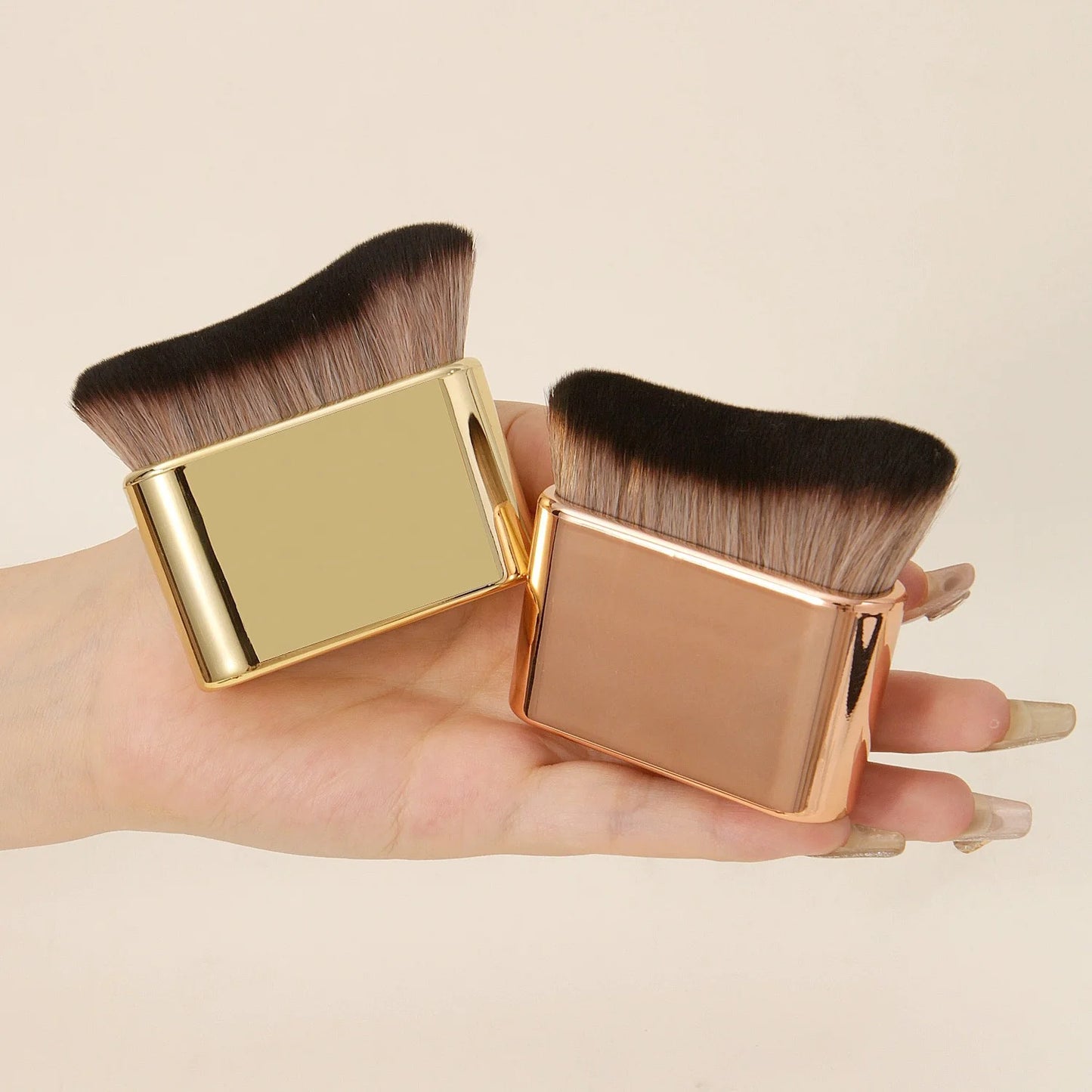 Pinceau de Maquillage pour Fond de Teint Poudre, Brosse BB Crème Intégrale, Brosse pour le Corps Soin de la Peau, Crème Hydratante, Application de Fond de Teint Liquide Anti-Maculage, Grand Modèle en Vague