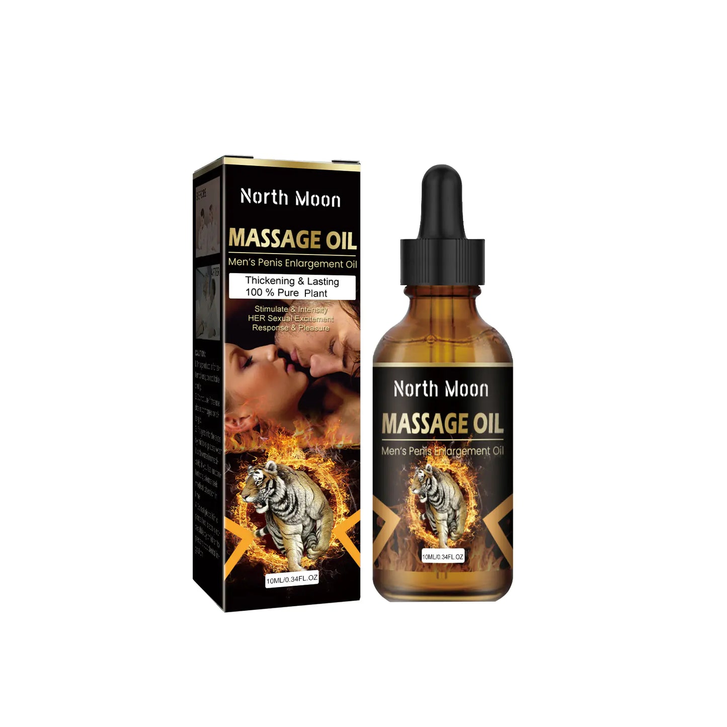 Huile de Massage pour Hommes North Moon pour Soin du Corps et Hydratation