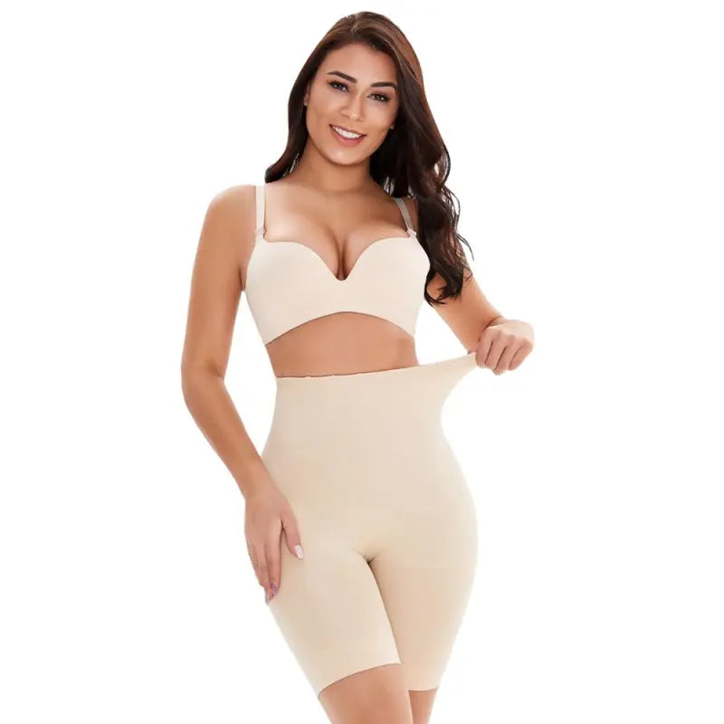 Pantalon de beauté à taille haute et bande de taille plate
