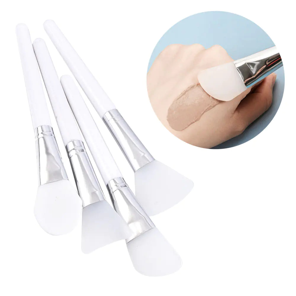 Pinceau en Silicone Blanc pour Masque Facial de Soin de la Peau (1pc)