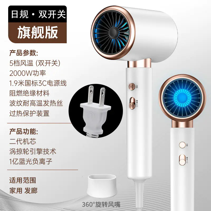 Strong High-Speed Hair Dryer with Ionic Care (Home Use)