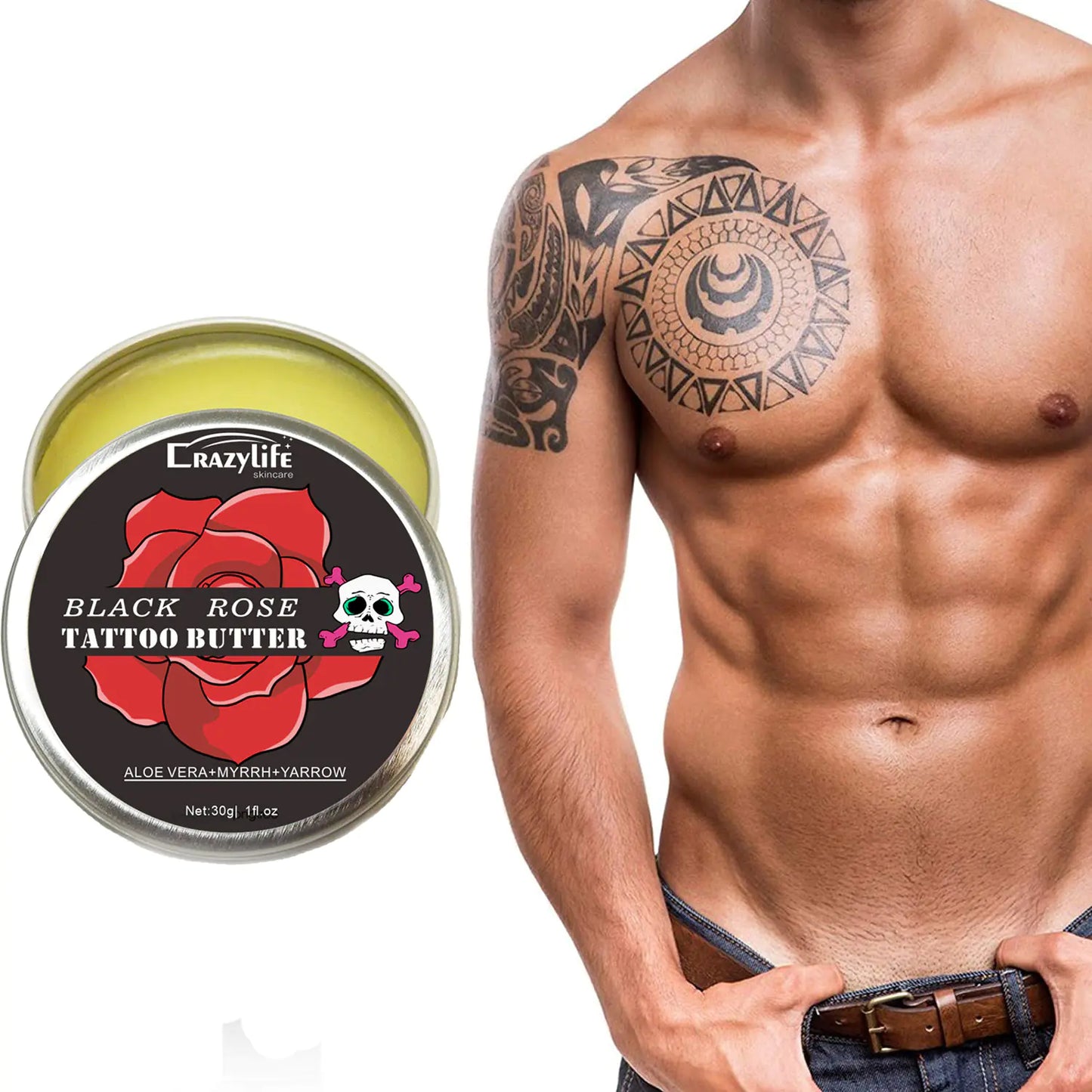 Beurre de Soin pour Tatouages BLSEX pour la Prévention des Cicatrices