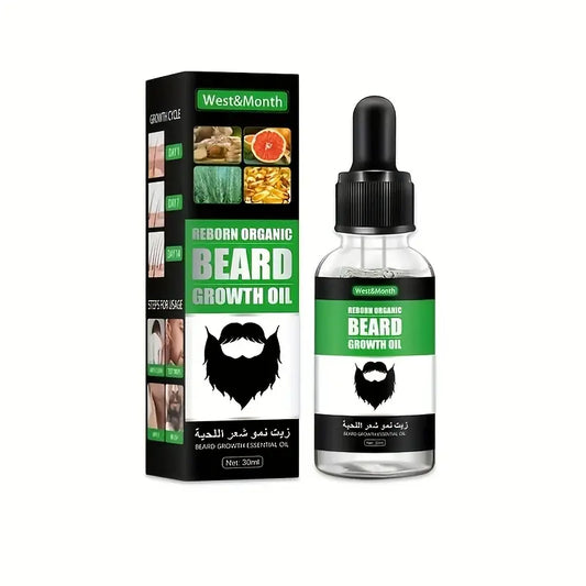 Huile et Sérum de Soin de Barbe pour Épaississement et Volume des Cheveux