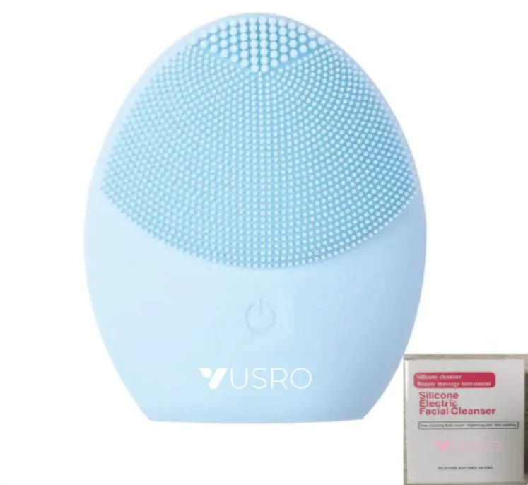 Brosse Nettoyante Faciale en Silicone Ultrasonique - Appareil de Soin de la Peau Électrique