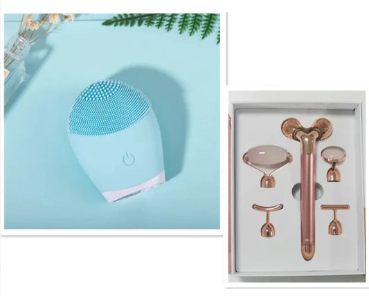 Brosse Nettoyante Faciale en Silicone Ultrasonique - Appareil de Soin de la Peau Électrique