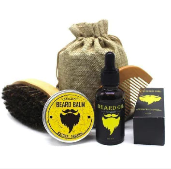 Kit de soins de barbe pour hommes avec baume et huile pour la barbe