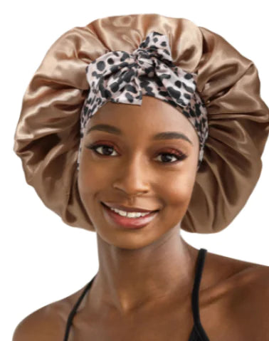 Bonnet de Soin des Cheveux pour Femmes en Satin Double Tendance