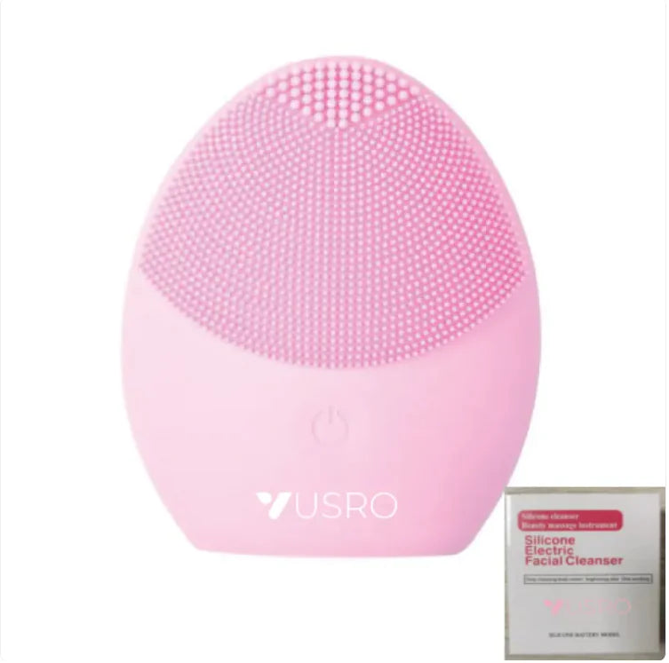 Brosse Nettoyante Faciale en Silicone Ultrasonique - Appareil de Soin de la Peau Électrique