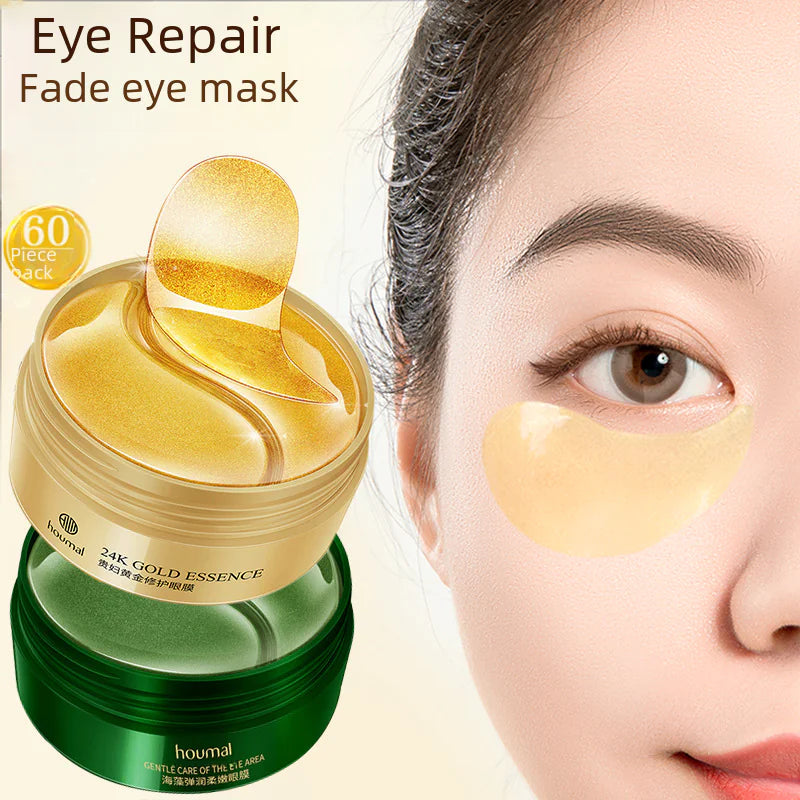 Masque pour les Yeux au Collagène et Or 24K pour Hydratation et Soin