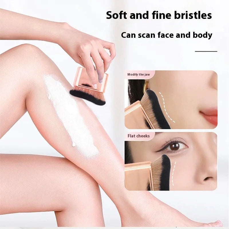 Pinceau de Maquillage pour Fond de Teint Poudre, Brosse BB Crème Intégrale, Brosse pour le Corps Soin de la Peau, Crème Hydratante, Application de Fond de Teint Liquide Anti-Maculage, Grand Modèle en Vague