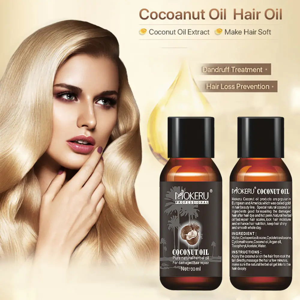 Coconut Oil Hair Care for Frizz and Damage Repair