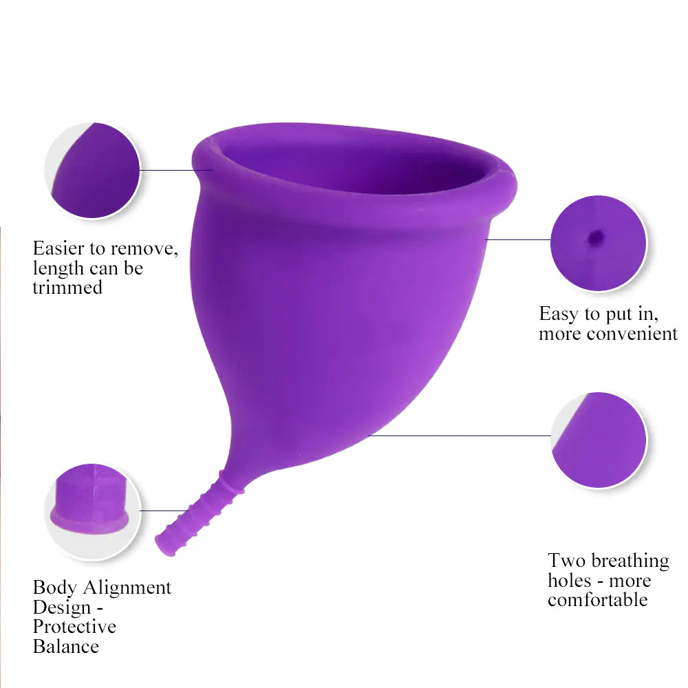 Coupe Menstruelle en Silicone pour les Soins des Règles des Femmes (1pc)