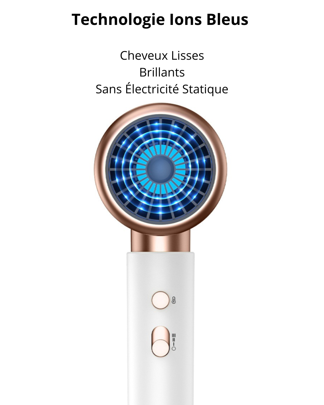 Sèche-cheveux Professionnel 2400W - Séchage Rapide et Silencieux