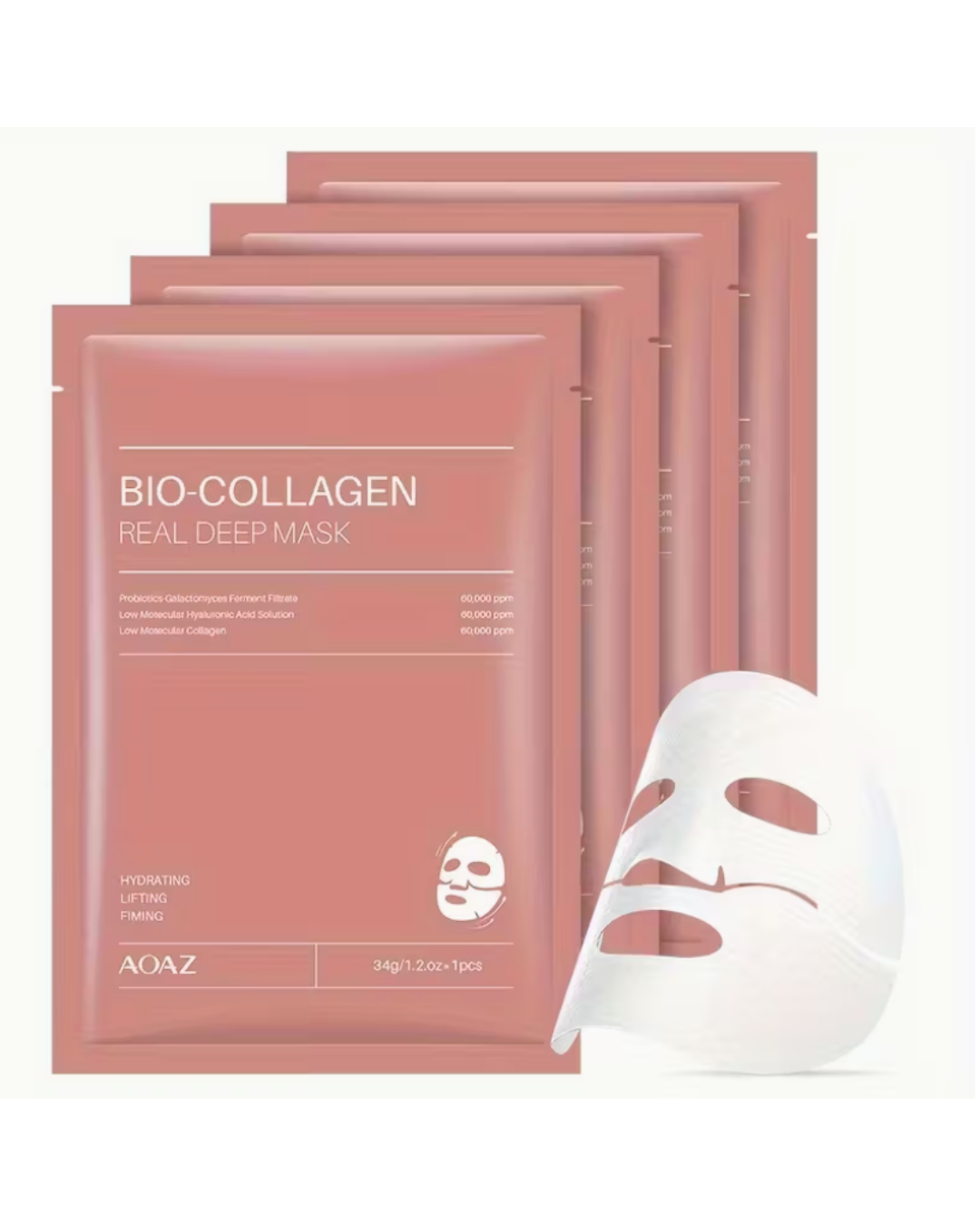 Masques Visage Bio-Collagène - Hydratation Profonde & Anti-Âge