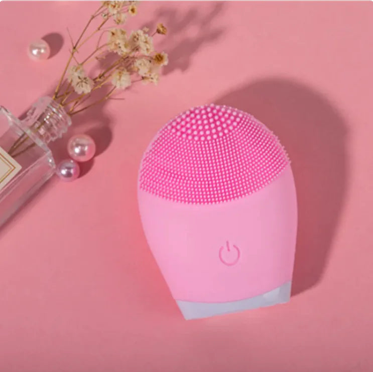 Brosse Nettoyante Faciale en Silicone Ultrasonique - Appareil de Soin de la Peau Électrique