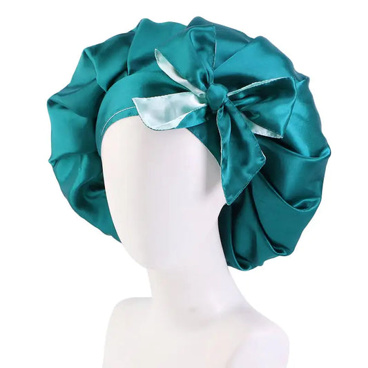 Bonnet de Soin des Cheveux pour Femmes en Satin Double Tendance