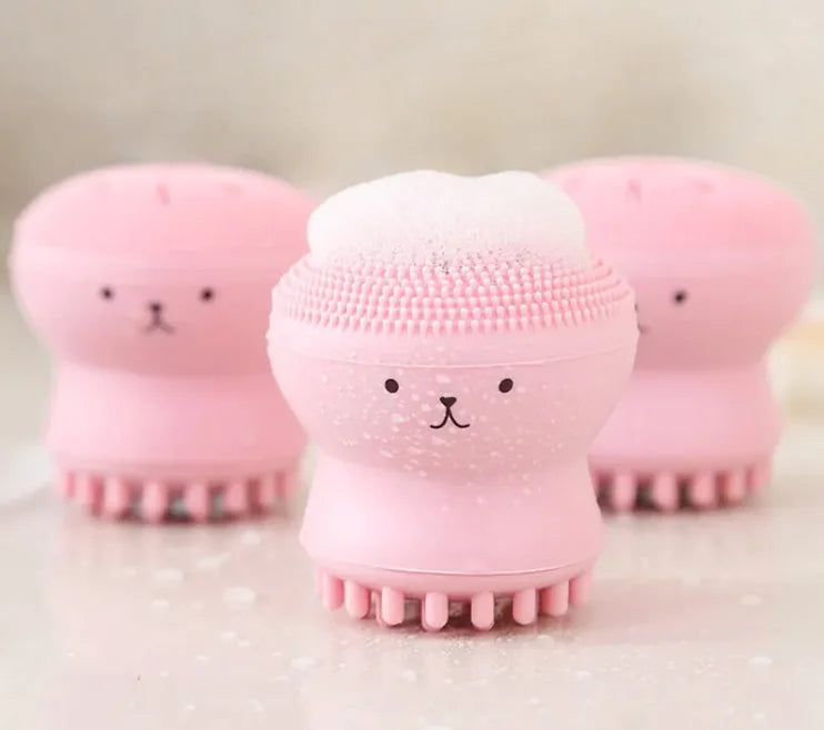 Brosse Nettoyante & Exfoliante en Silicone – Outil de soin de la peau mignon et efficace