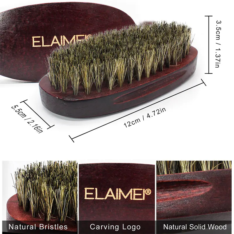 Kit d'Outils de Soins pour Barbe ELAIMEI avec Peigne et Huile (6 Pcs)