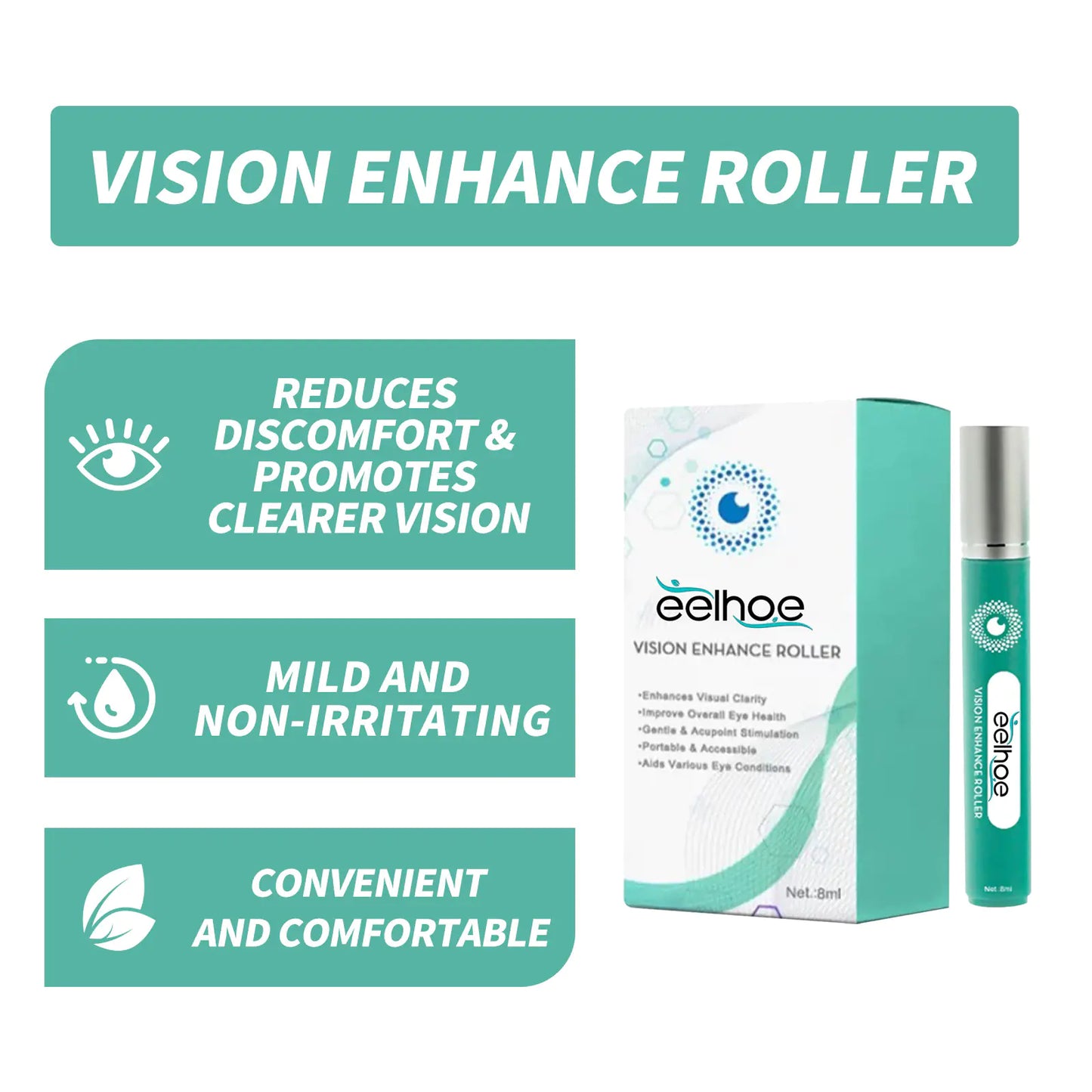 EELHOE Essence Rouleau pour les Yeux pour la Détente et le Soin